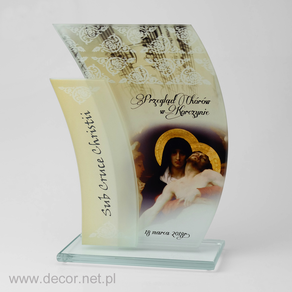 Statuetka szklana - Przegląd Chórów w Korczynie - Sub Cruce Christii